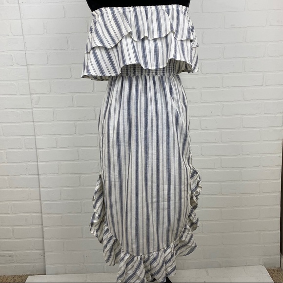 NEW Rachel Roy Jacinta Stripe Linen Blend Dress - Picture 3 of 9